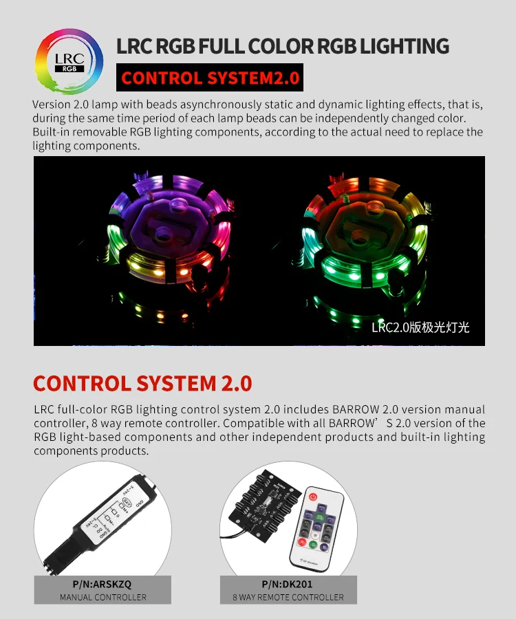 Курган LTYKBA-ARK для AM4/AM3 LRC RGB v2 Аврора Ограниченная серия кулер процессора 0,4 мм микро кулер водного охлаждения резервуар