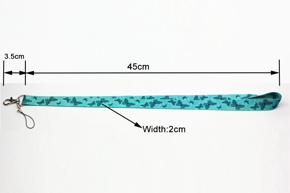 Hensongift Девушки Бабочка значок ремешок для ключей бабочки телефон шеи ремни прекрасный подарок