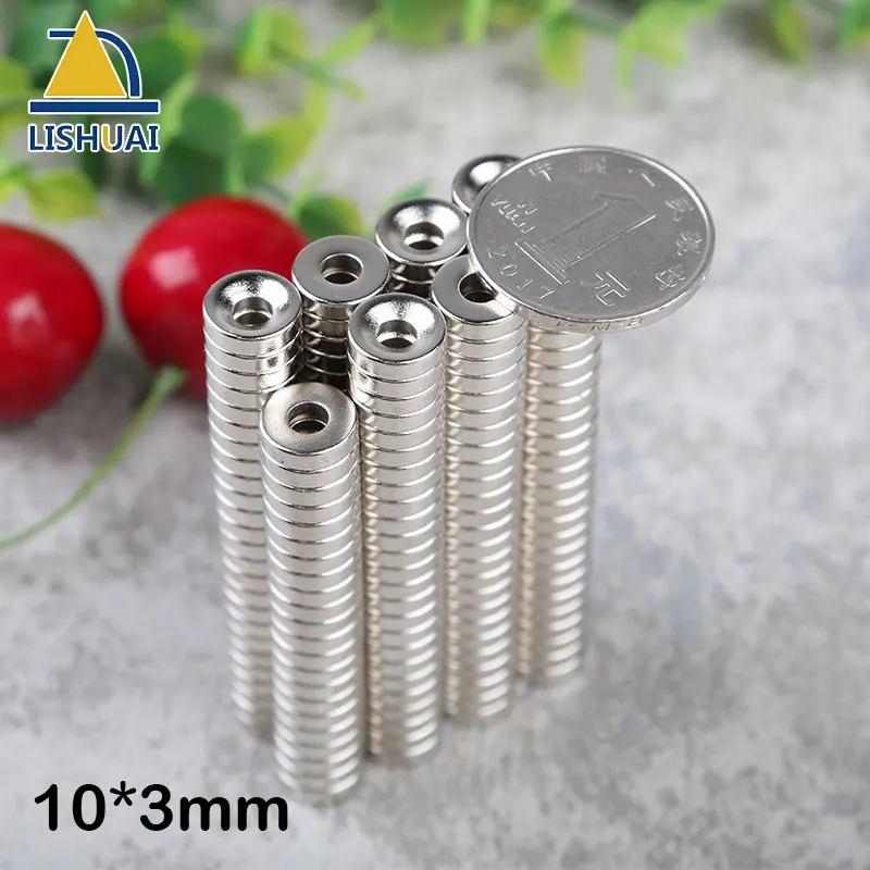 50pcs Bulk Ring Strong Permanent Countersunk Neodymium