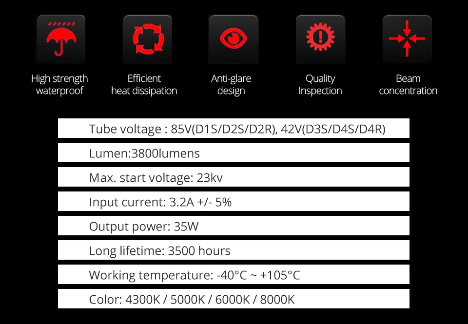 Acoosun автомобильные аксессуары HID Xenón фары D1S D2S D3S D4S D2R D4R Xénon лампы 4300k 5000k 6000k 8000k для автомобильных фар в сборе