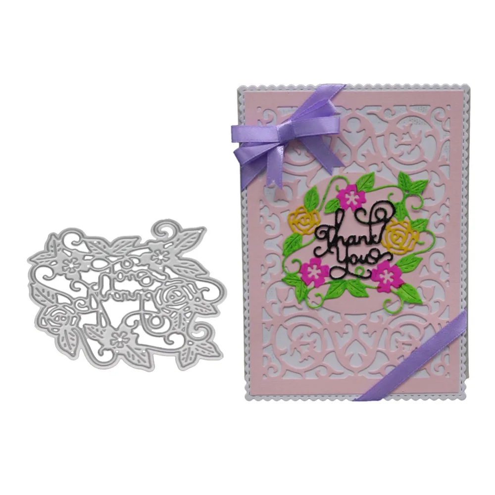 Thank you Flower Frame Metal Cutting Die for DIY ...