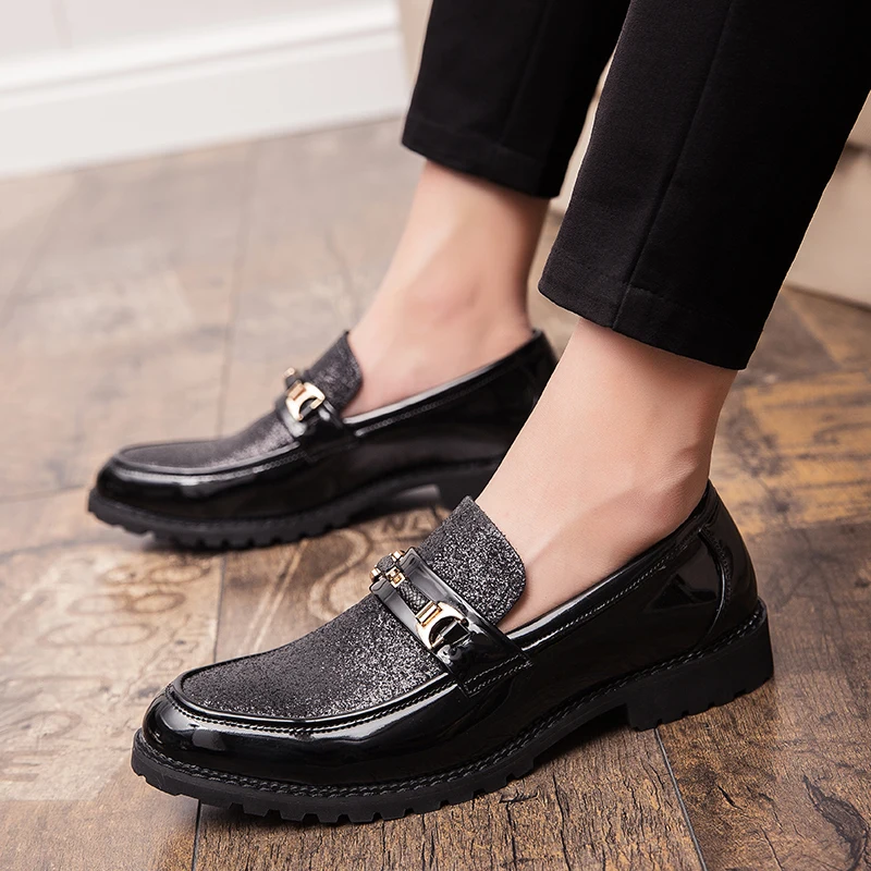 

men Loafers Leather Shoes outdoor Men wedding party Driving Boat Shoes fashion Luxury Business Casual Black Shoes men L4