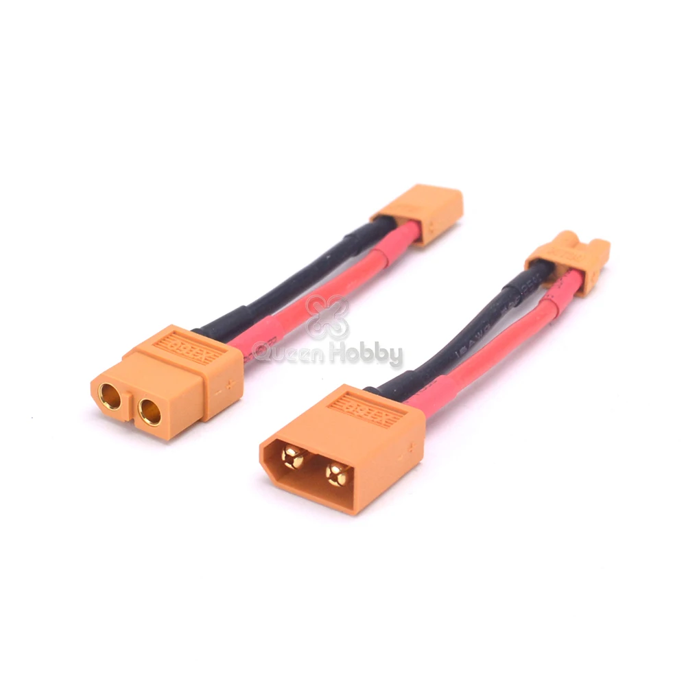 

XT60 Female Plug to XT30 Male Plug 16AWG Cable Adapter Connector for Battery Charging Spare Parts RC Models Accessories