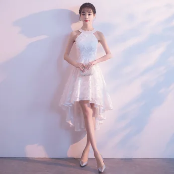 

Halter Formal Party Women Dress De Festa Sleeveless Elegant Lady Qipao Asymmetrical Exquisite Cheongsam Size XS-XXL Vestidso