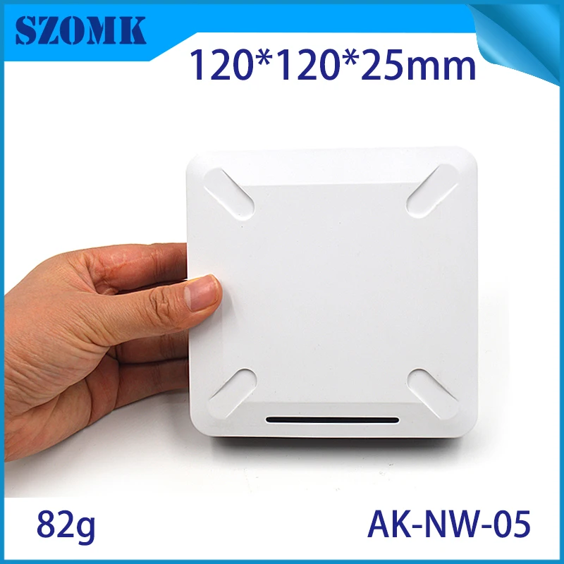

2 pieces net work junction box pcb design wifi router enclosure diy network project box plastic modems housing 120X120X28 mm
