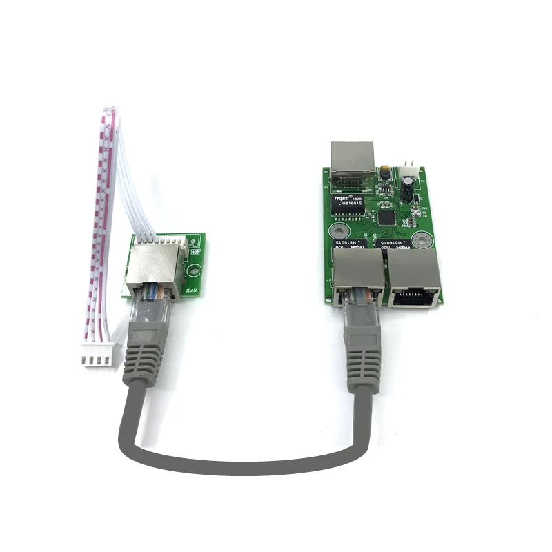 OEM Прямая с фабрики мини Быстрая зарядка 10/100 Мбит/с 3-портовый Ethernet сетевой переключатель концентратора доска двухслойная модель 2 rj45 1* 8pin головкой порт - Цвет: 1Transfer module