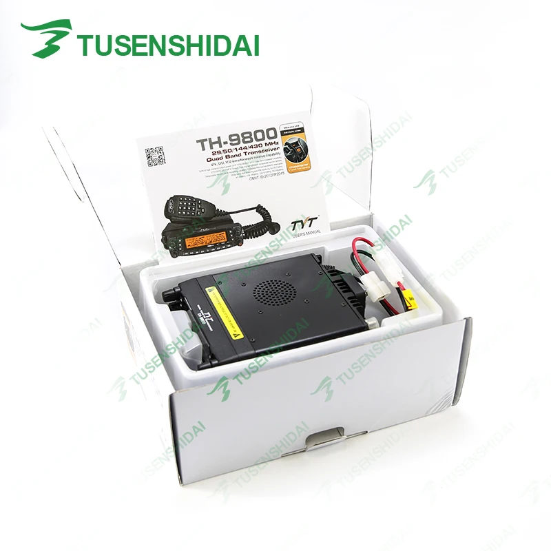 100% Оригинальный TYT TH 9800 Quad Band 26 33/47 54/136 174/400 480MHZ автомобильный мобильный трансивер
