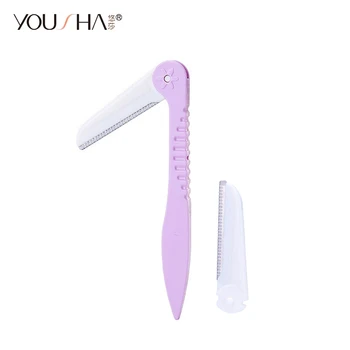 

YOUSHA 1pcs Makeup Eyebrow Trimmer Cosmetic Razor Stainless Steel Eyebrows Tinkle Folding Knife Remover Knives Blade Beauty Tool