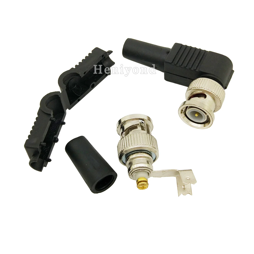 10Pcs/lot BNC Connector Male Compression Coax RG59 CCTV Cable Connectors BNC Insulation Connector