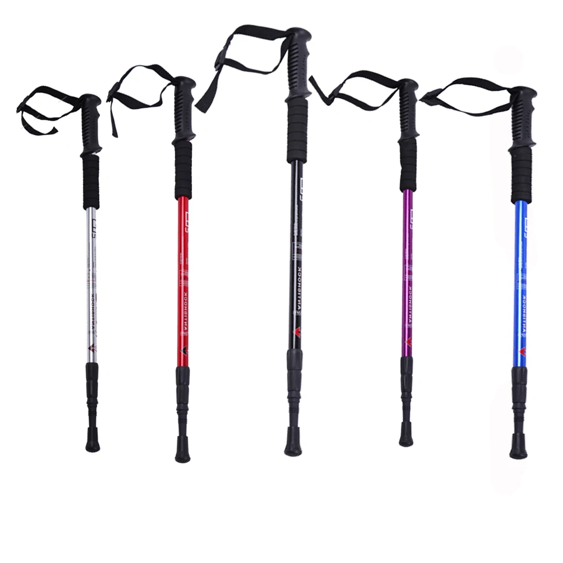 Venta caliente de alta calidad Durable Anti-shock caminar 4 secciones mango recto senderismo escalada Venta caliente de alta calidad Durable Anti-shock caminar 4 secciones mango recto senderismo escalada