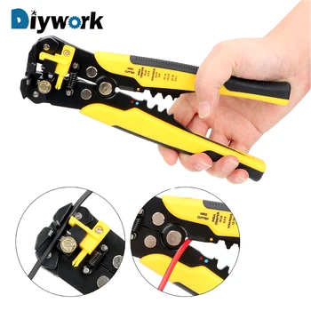

DIYWORK Crimper Cable Cutter Automatic Wire Stripper Crimping Pliers Terminal 0.2-6.0mm 2 Tool Multifunctional Stripping Tools