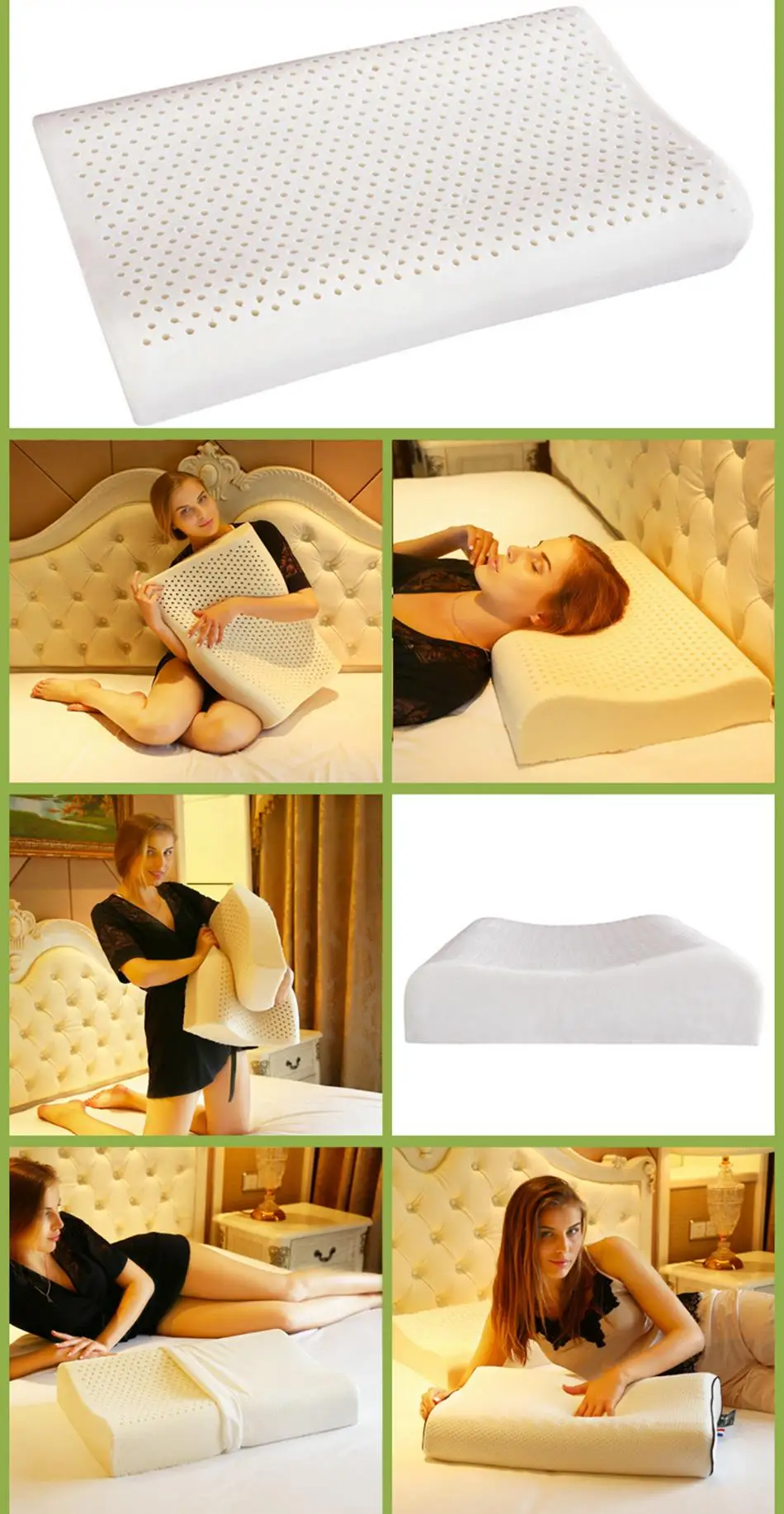 Натуральный Таиланд ортопедический латекс подушка для боли в шее, массаж памяти подушка натуральная пена латексная подушка для сна