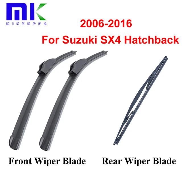 Front & Rear Wiper Blades For Suzuki SX4 Hatchback 2006 2007 2008 2009