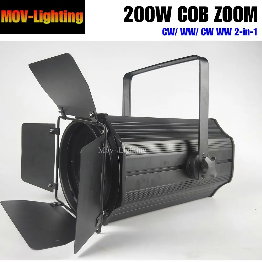 6 шт./лот LED cob 3200K 200w studio zoom fresnel par light|Эффект освещения сцены| |