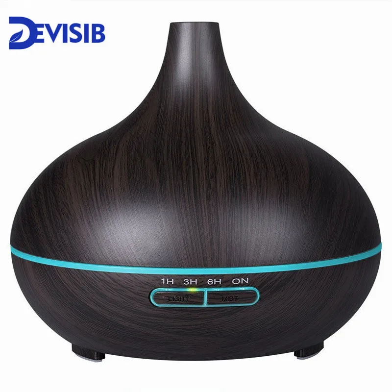 

DEVISIB 300ml Essential Oil Diffuser Aroma Cool Mist Humidifier with Waterless Auto Shut-off and 7 Color LED Light and BPA Free