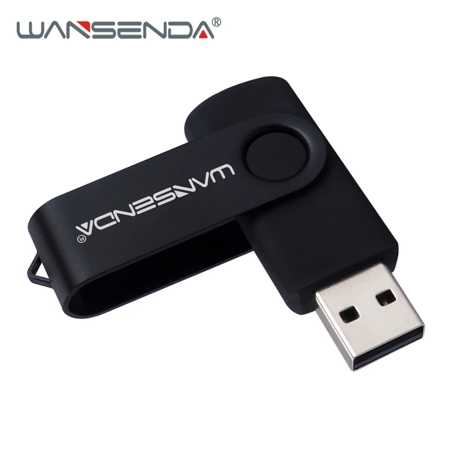 Новый WANSENDA вращающийся дизайн USB флеш накопитель металлический 32 Гб 64 128 ГБ 256