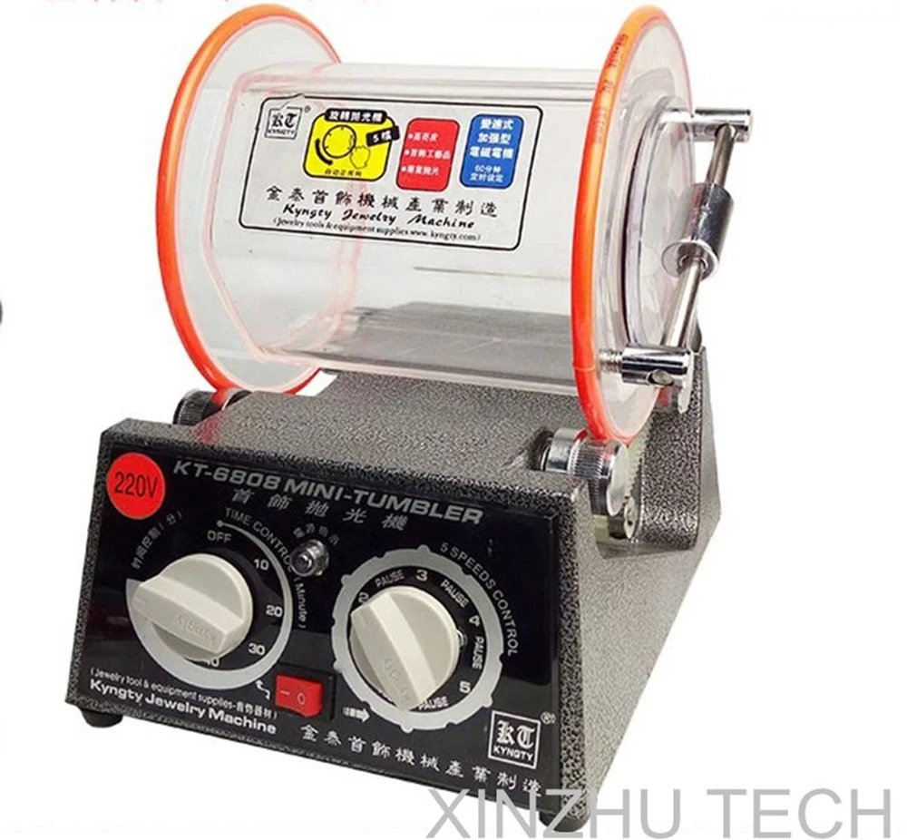 KT-6808 барабанная машина для полировки ювелирных изделий, Вибрационный ...
