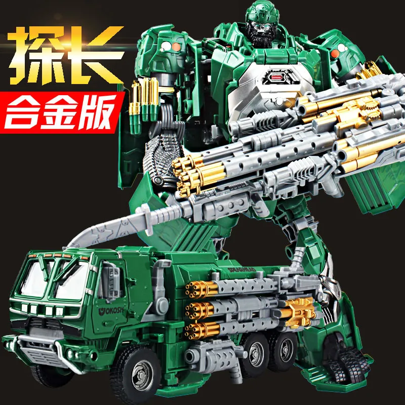 

WEI JIANG Transformation Movie 5 Alloy Military Model Action Figure Oversize Robot Car Model Toys 23CM Big Size Boy Toy Gifts
