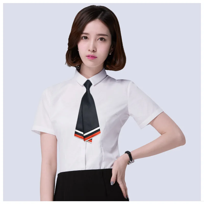 Ladies student sailor suit JK collar flower stewardess bank staff work accessories knife type double collar flower small tie