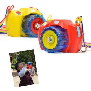 

Wholesale 2016 Electric bubble camera toys Blowing bubbles with light music electric bubble gun toy for childrens Kids toys