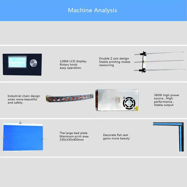Special Offers High Precision Tronxy X5S Aluminium Structure 3D Printer PLarge Printing Area 330*330*400mm Max US Plug