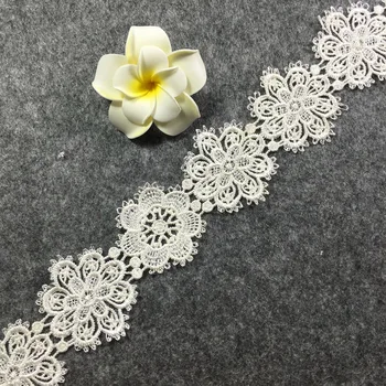 

Wholesale 14yards/lot 5cm width lace Trims Embroidered Lace Ribbon DIY Garment Accessories for sewing decorationYA64