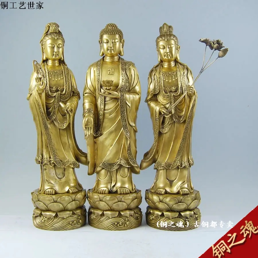 

Copper trinity western buddha bodhisattva 66