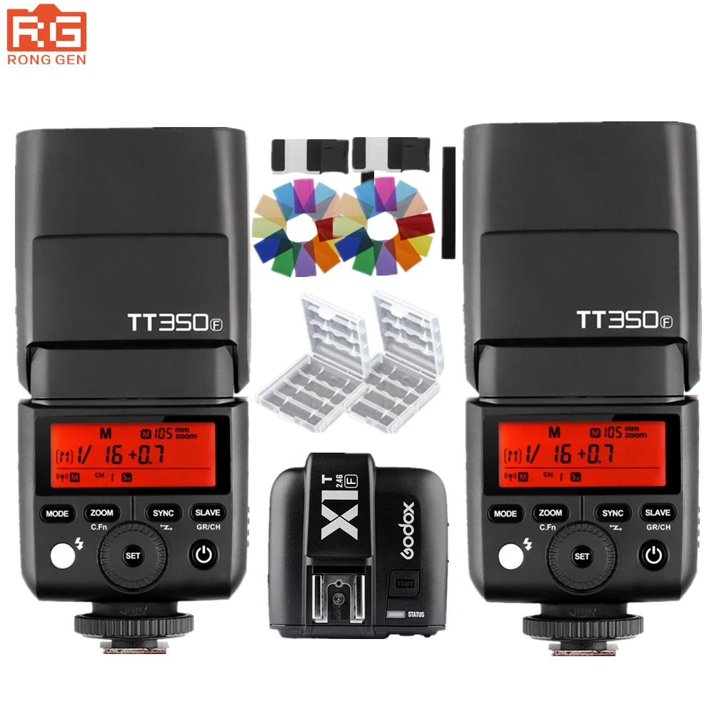 

GODOX Mini TT350F TT350 Flash Speedlite TTL HSS 2.4GHz 1/8000 s GN36 Flash Pocket lights + X1TF Trigger for Fujifilm Cameras