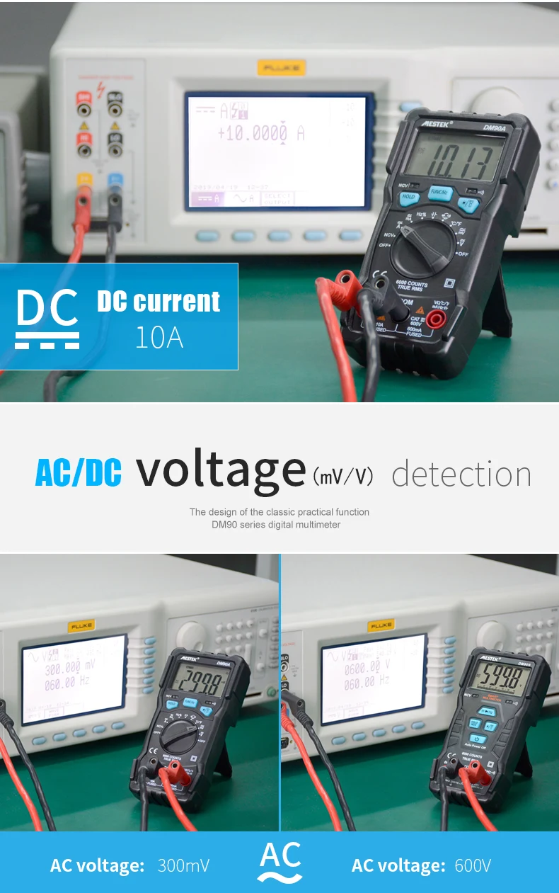 MESTEK мультиметр DM90A/DM90S Интеллектуальный автоматический умный мультиметровый диод сопротивления напряжения мини портативный мультиметр инструмент