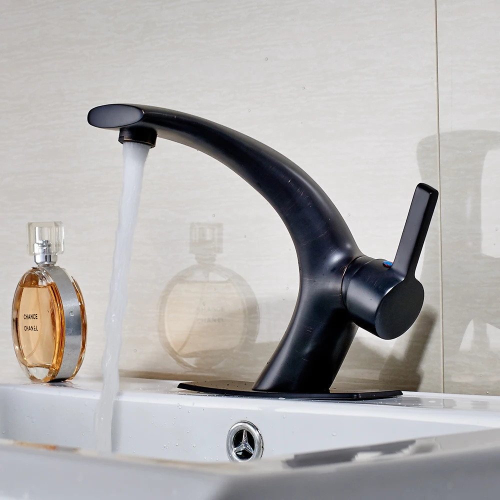 Free Shipping Solid Brass Deck Mounted Bathroom Sink Faucet With Cover