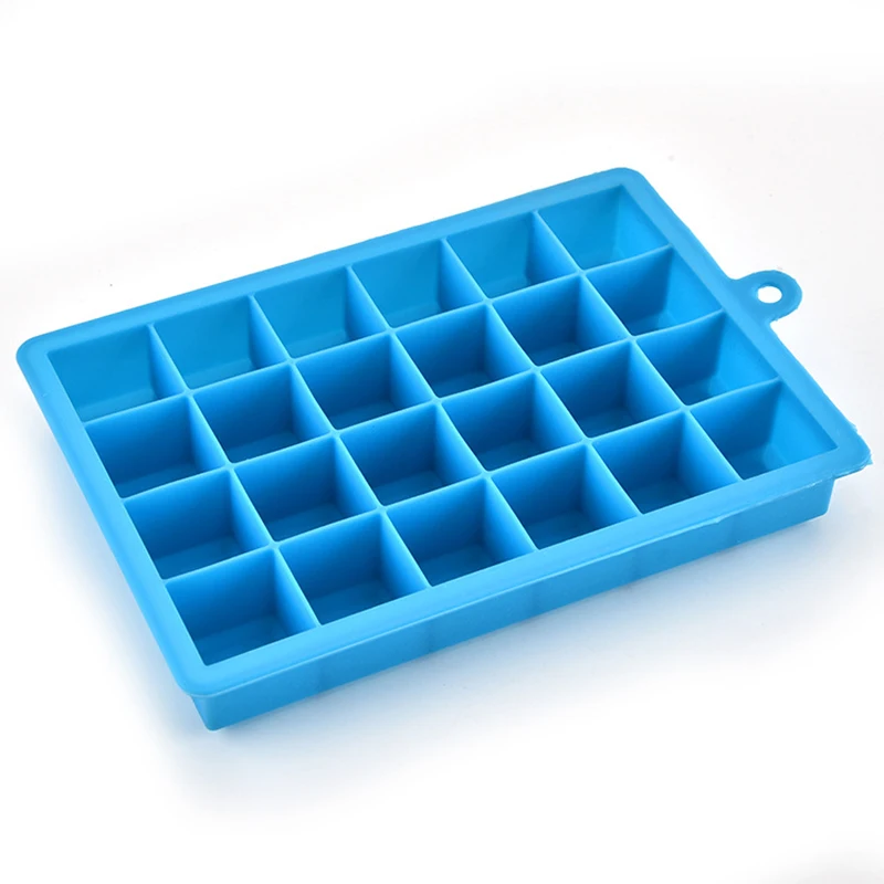 24 Cavity Large Ice Cube Tray Maker Mold Mould Tray Silicone DIY Jelly