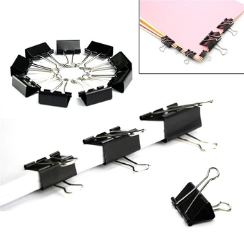 

12 pcs/lot 15mm Mini Metal Memo Paper Clips Clamp Binder Clip Photo Holder For Pictures Stationery Office School Supplies