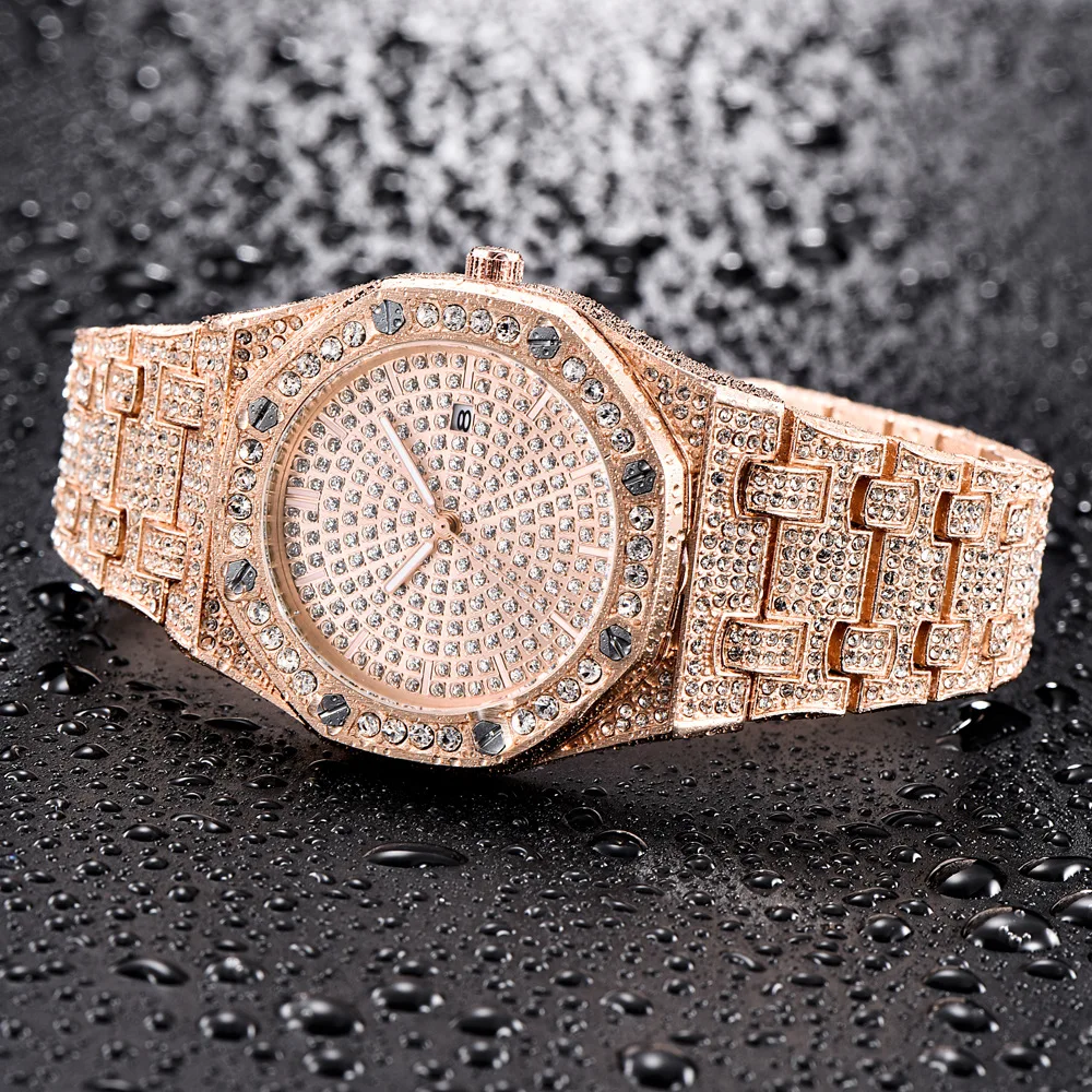 ap design hot fashion mens watches ice out bling diamond quartz watch for men 2019 drop shipping (7)