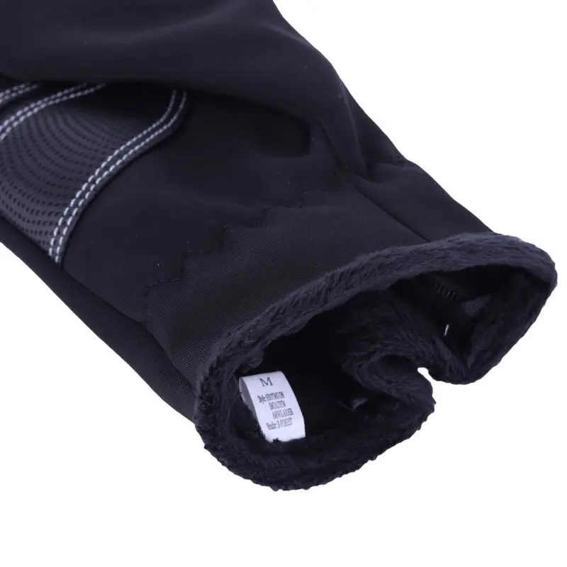 Велосипедные перчатки зимние теплые полный палец велосипедные перчатки сенсорный экран водостойкие молнии Нескользящие лыжные перчатки