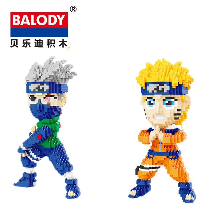 Balody-Cartoon-Blocks-Big-size-Naruto-Auction-Figures-Anime-building-Plastic-blocks-Kakashi-Boy-toys-For