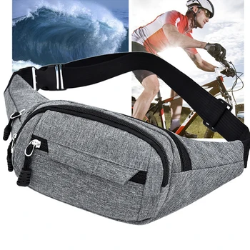 

Fashion Fanny Pack for Women Men Waist Bag Sports Unisex Waistbag Belt Bag Functional Mobile Phone Zipper Oxford Pouch Packs