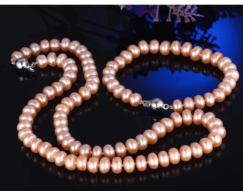 HENGSHENG настоящий натуральный белый/черный набор пресноводных жемчужин для женщин, жемчужный браслет и ожерелье, Свадебный комплект, 925 серебряная пряжка