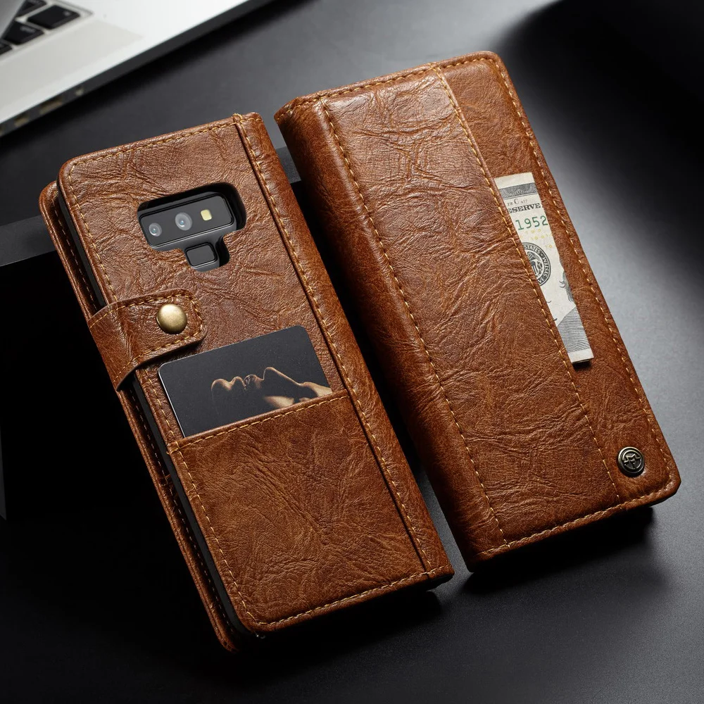

Wallet Case for Samsung Note 9 Coque Flip Retro PU Leather Card Slots Bag Phone Case Cover for Samsung Galaxy Note 9 S9 S8 Plus