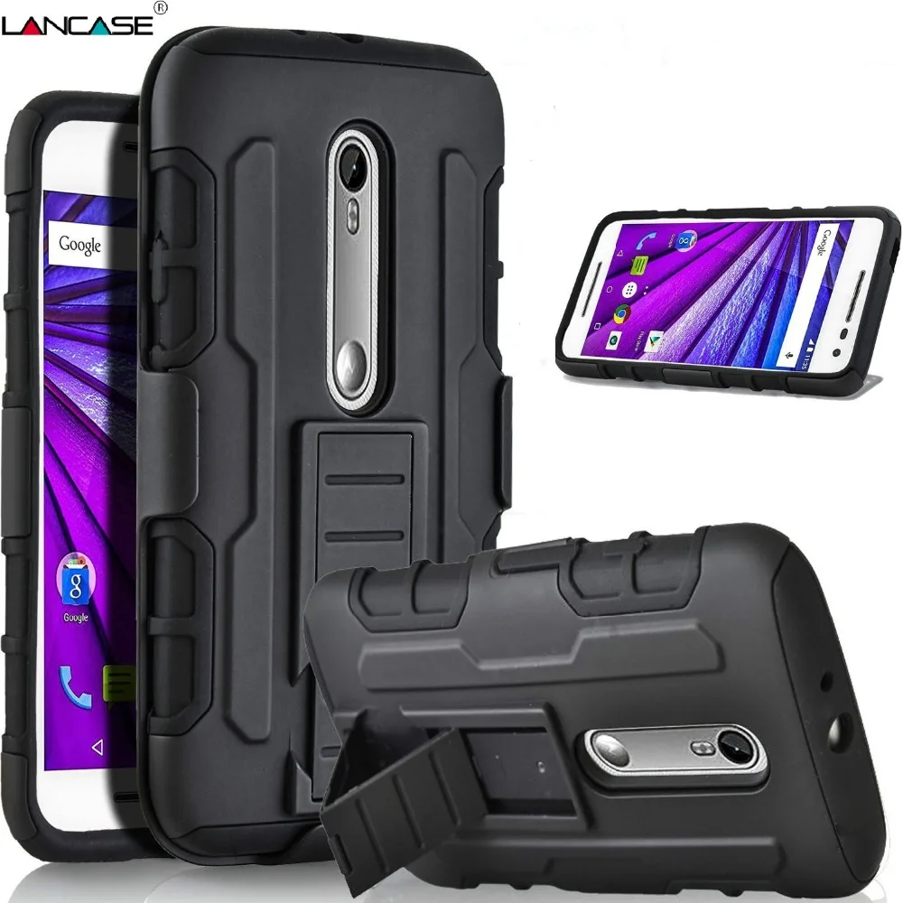 For Motorola Moto G4 Plus Case Belt Clip Holster Kickstand