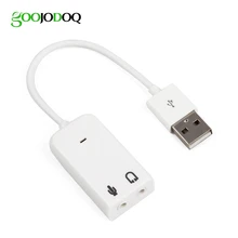External USB Audio Sound Card Adapter 7.1 Virtual Channel With Cable Microphone 3.5mm interface Sound Cards