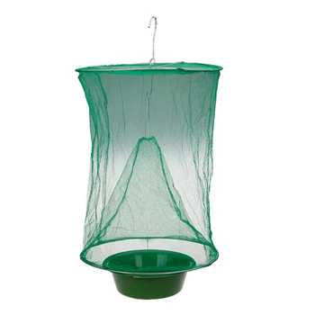 

1PCS Flies Flytrap Zapper Cage Net Trap Reusable Hanging Fly Catcher Killer Garden Supplies