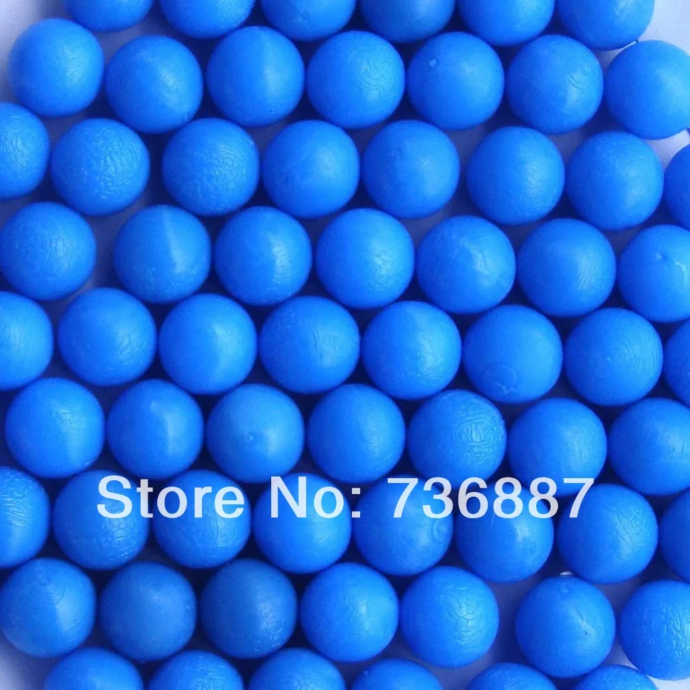 50 New .68 cal Reusable Rubber Training Balls Paintballs Blue Colorin