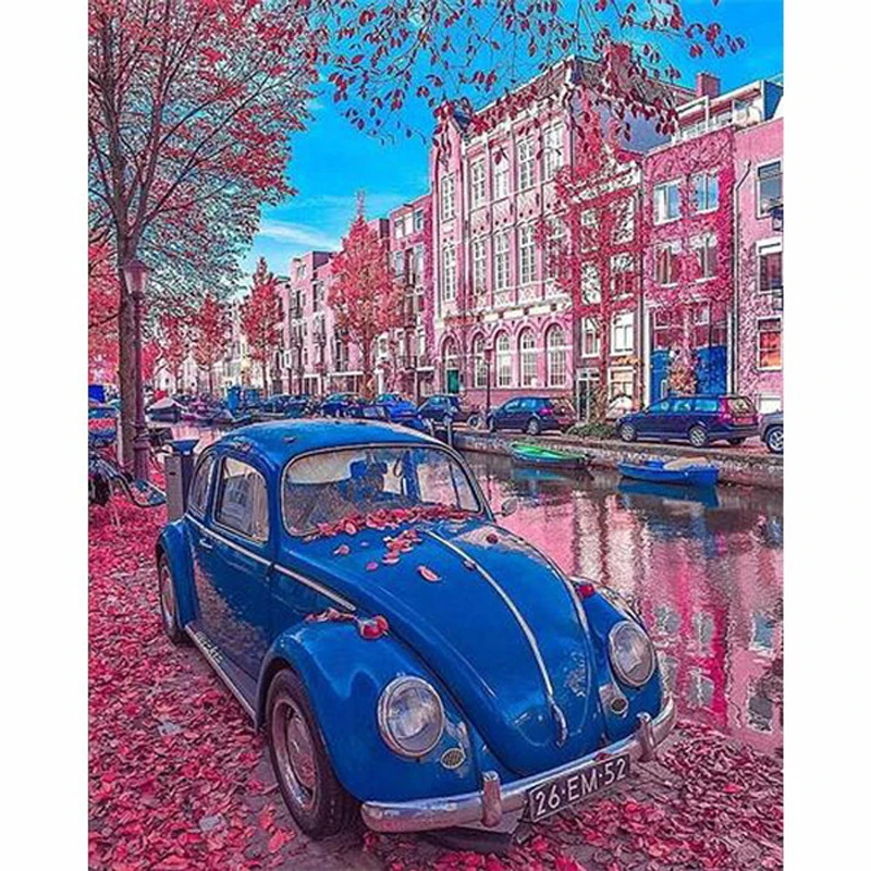 City car Diamond Painting Full Square Embroidered with Rhinestones Daimond Wall Art Y2626 | Дом и сад