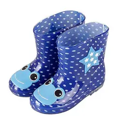 Водонепроницаемый детские резиновые сапоги прочный мягкий для маленьких мальчиков и девочек прозрачная обувь для дождя сапоги