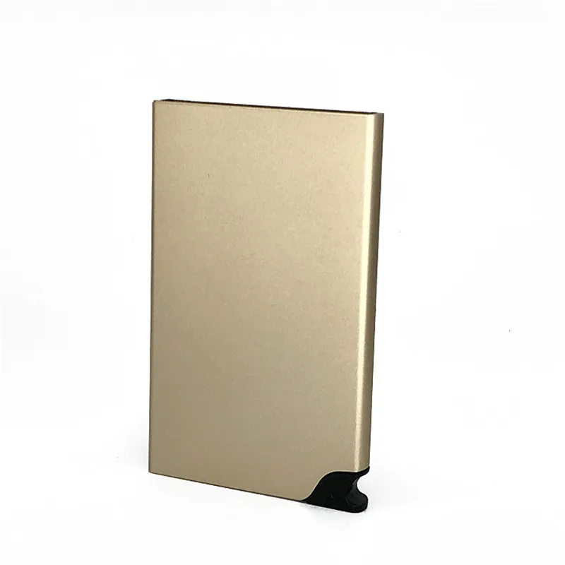 

BISI GORO 2019 Thin ID HoldersMetal Box Fashion Card Wallet for Men and Women RFID Blocking High Quality Business Card Holder