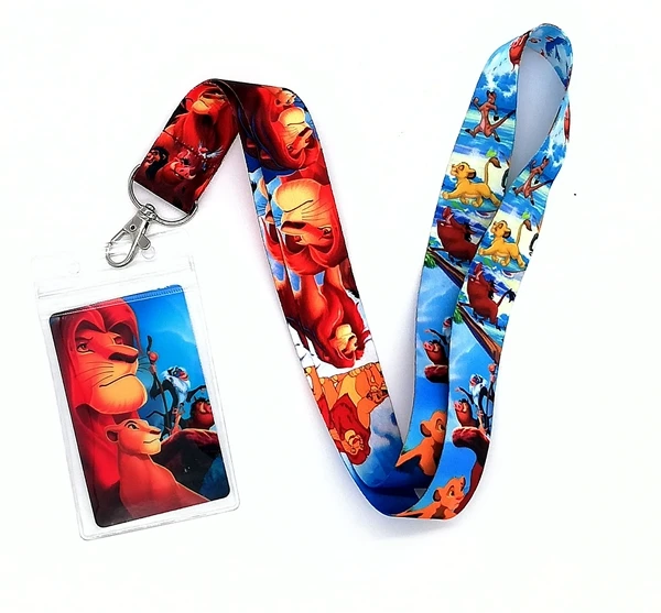 

1 pcs Lion king Neck Strap Lanyards Card Holders Bank Neck Strap Card Bus ID Holders Rope Key Chain Gift K10