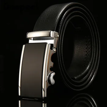 

Deepeel 1pc 105-125cm Men's Automatic Buckle Belt PU Imitation Leather Business Belt Youth Pants Belt DIY Leather Carft Material