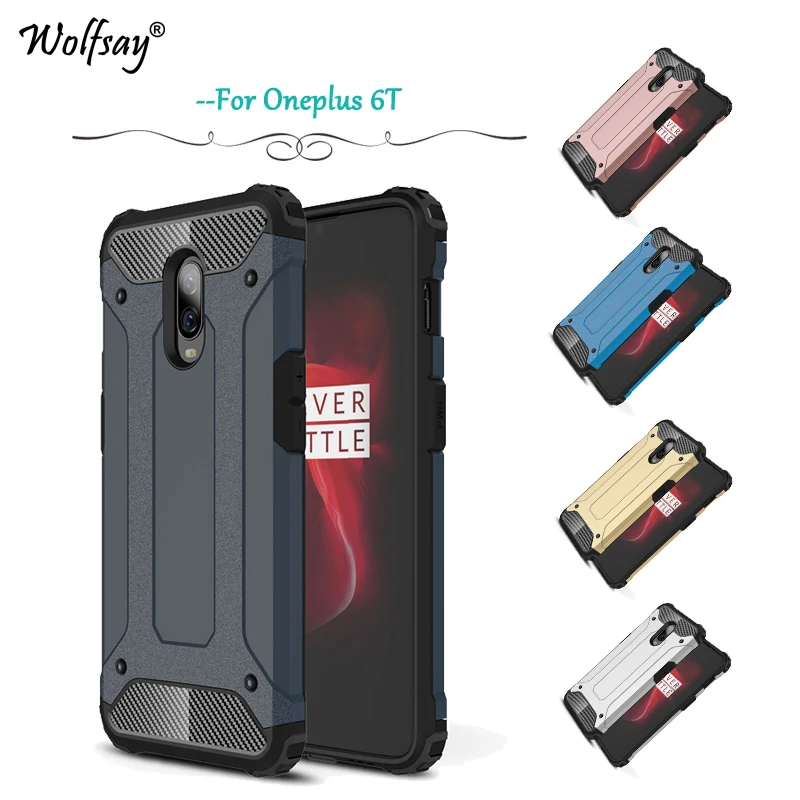 

For Oneplus 6T Cover 1+6T Shockproof Armor Hard PC Phone Case For Oneplus 6T Back Cover For Oneplus 6T 6 T 1+6T Shell Fundas*