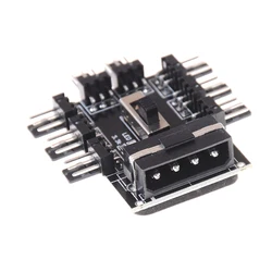 Ventilateur de refroidissement pour ordinateur, accessoire avec 1 à 8 voies, moyeu 3 broches, 12 V, adaptateur de courant, PCB, 2 niveaux, contrôle de vitesse, IDE Molex 