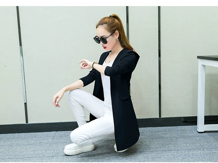 Весенняя Корейская версия новой женской куртки с капюшоном, ветровка, сплошной цвет, длинный кардиган, тонкая секция, культивирующая дикую